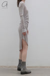 marc le bihan pleated dress 2847 E23 CHAMOIX